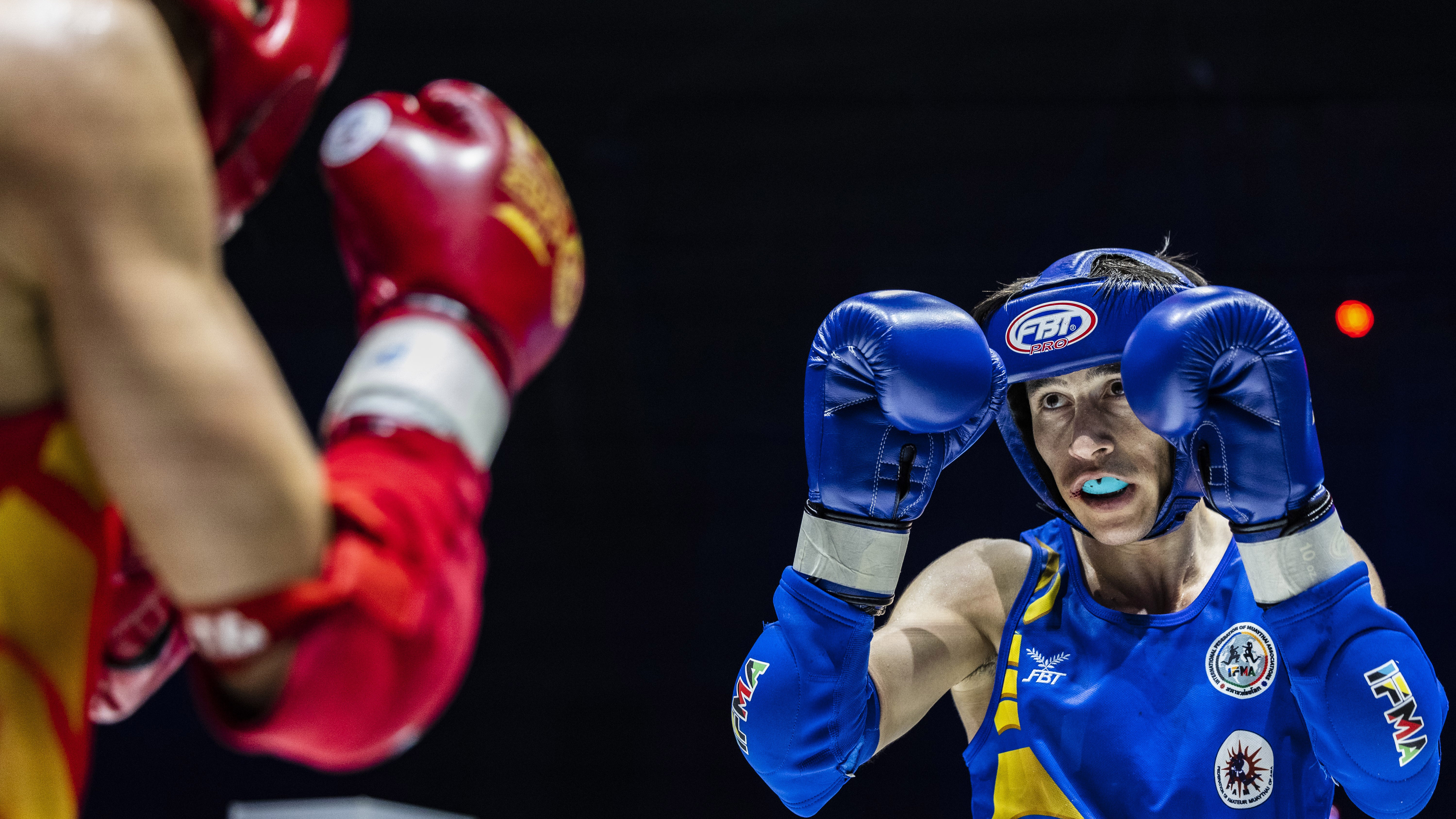 Sayed när han tävlar i VM i thaiboxning