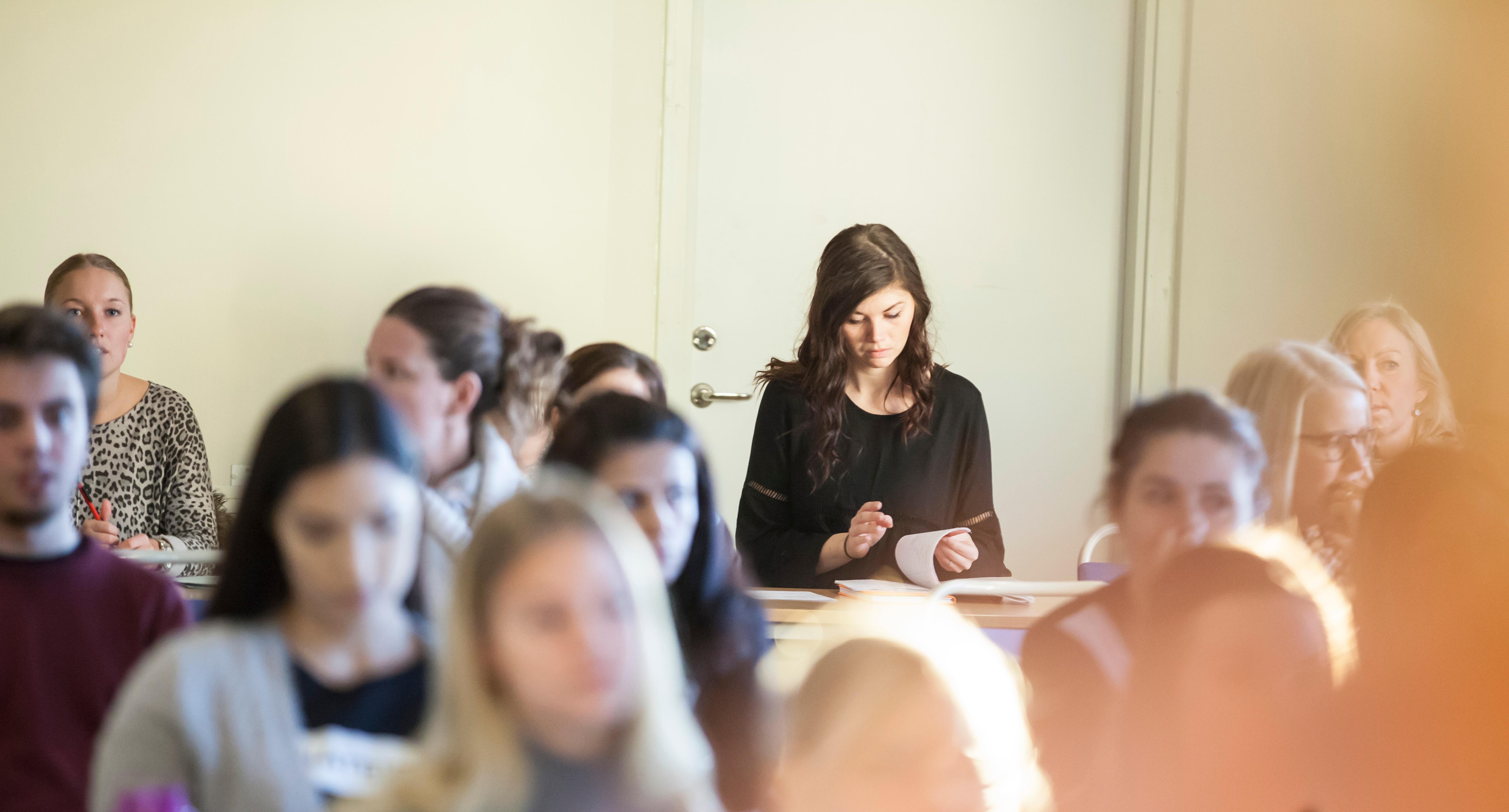 Studenter i klassrum