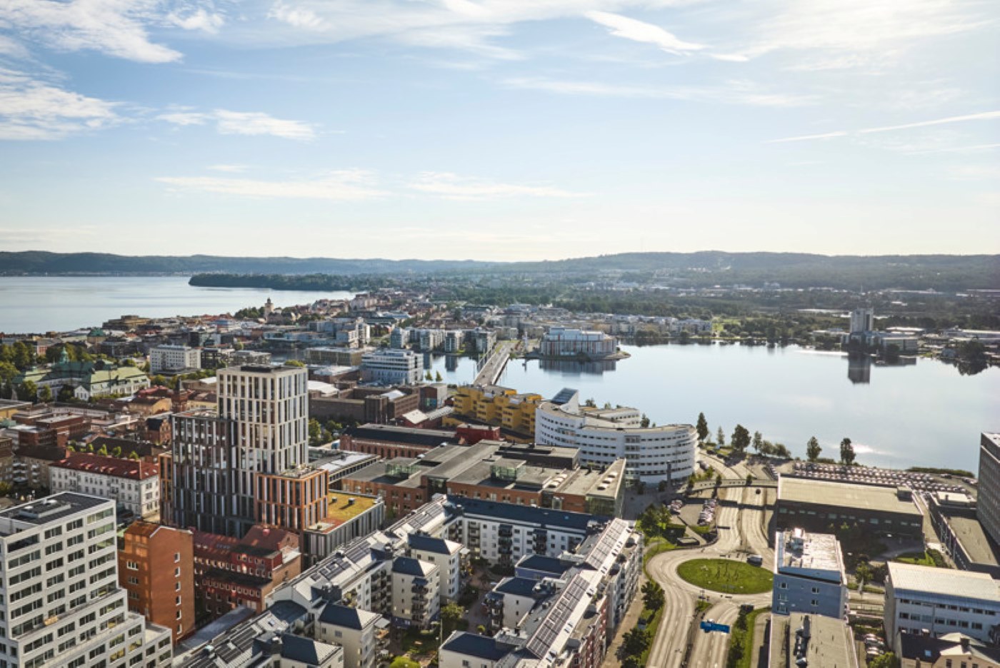 Jönköping University from above.