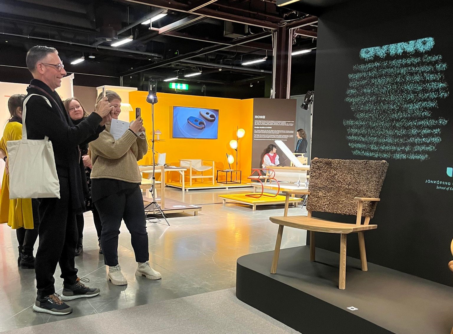 Students at Stockholm Furniture Fair. 