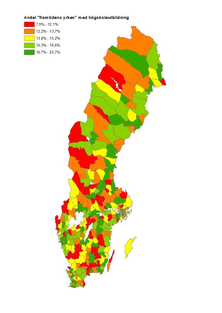 Andel med högskoleutbildning