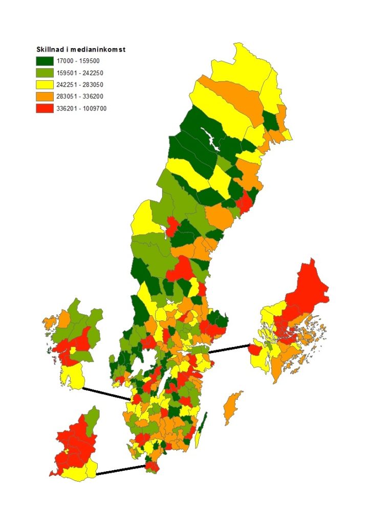 Skillnad i inkomst på postnummernivå edit