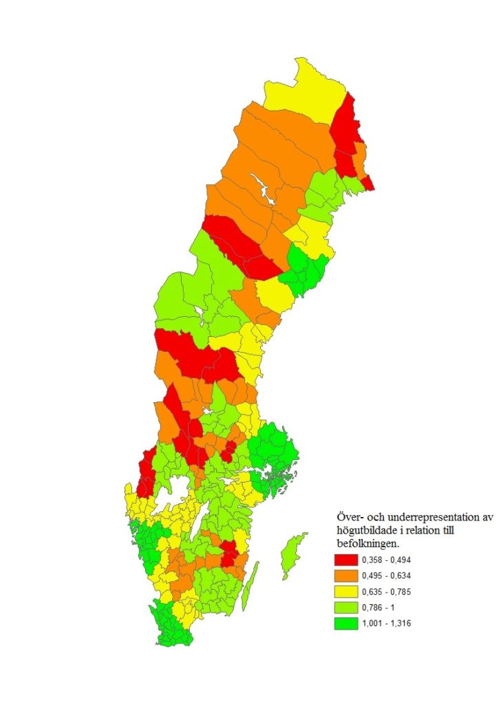 Över-under-representation av högutbildade