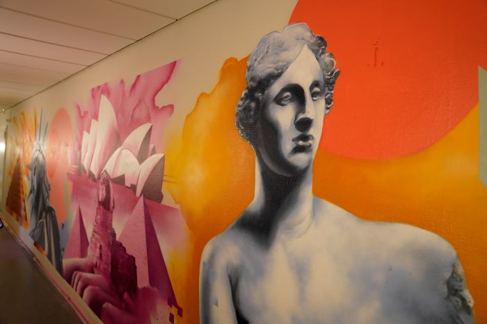 väggmålning på Jönköping University