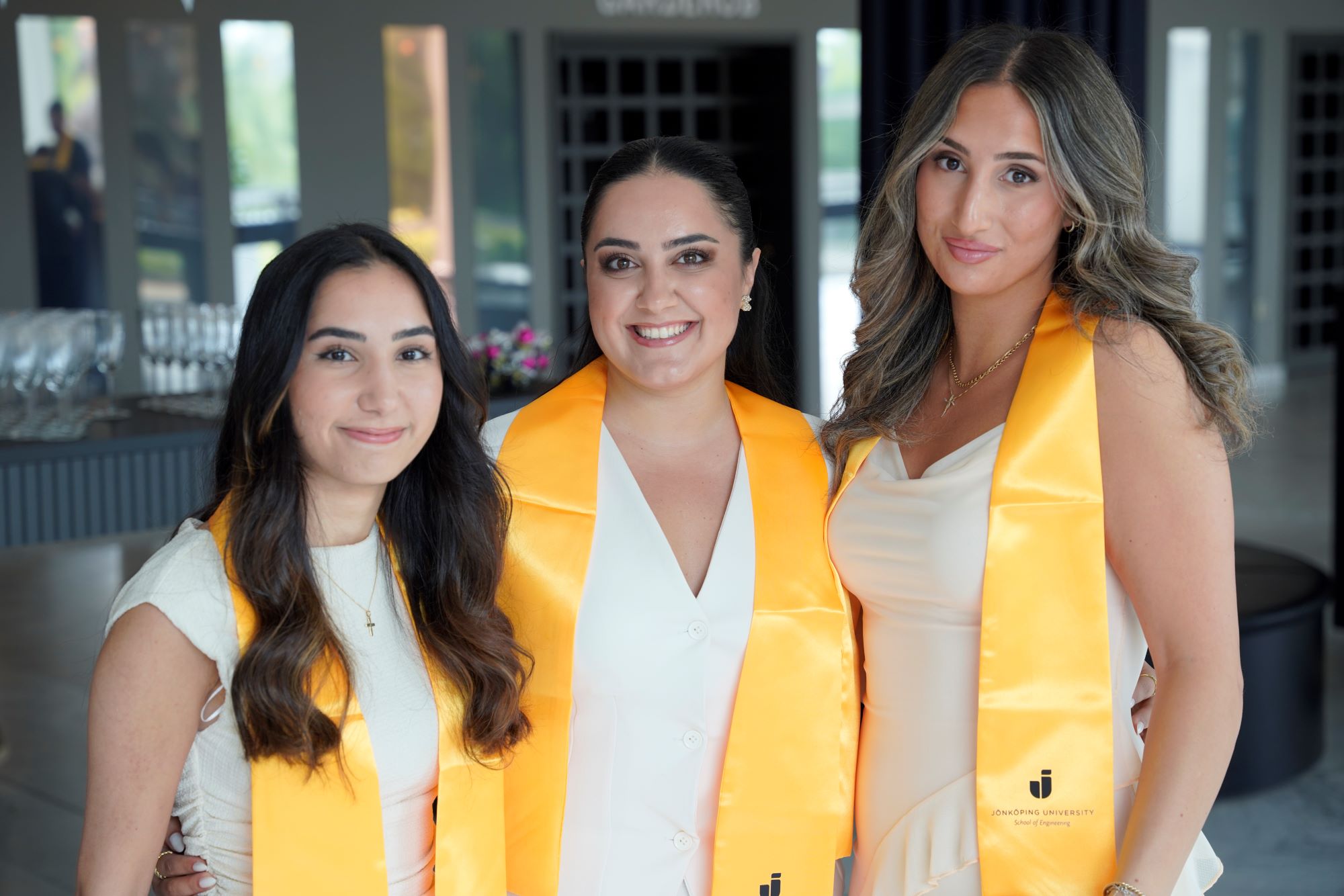JTH graduation students Maryzabel Moucha, Sandra Oschana and Natalia Matti.