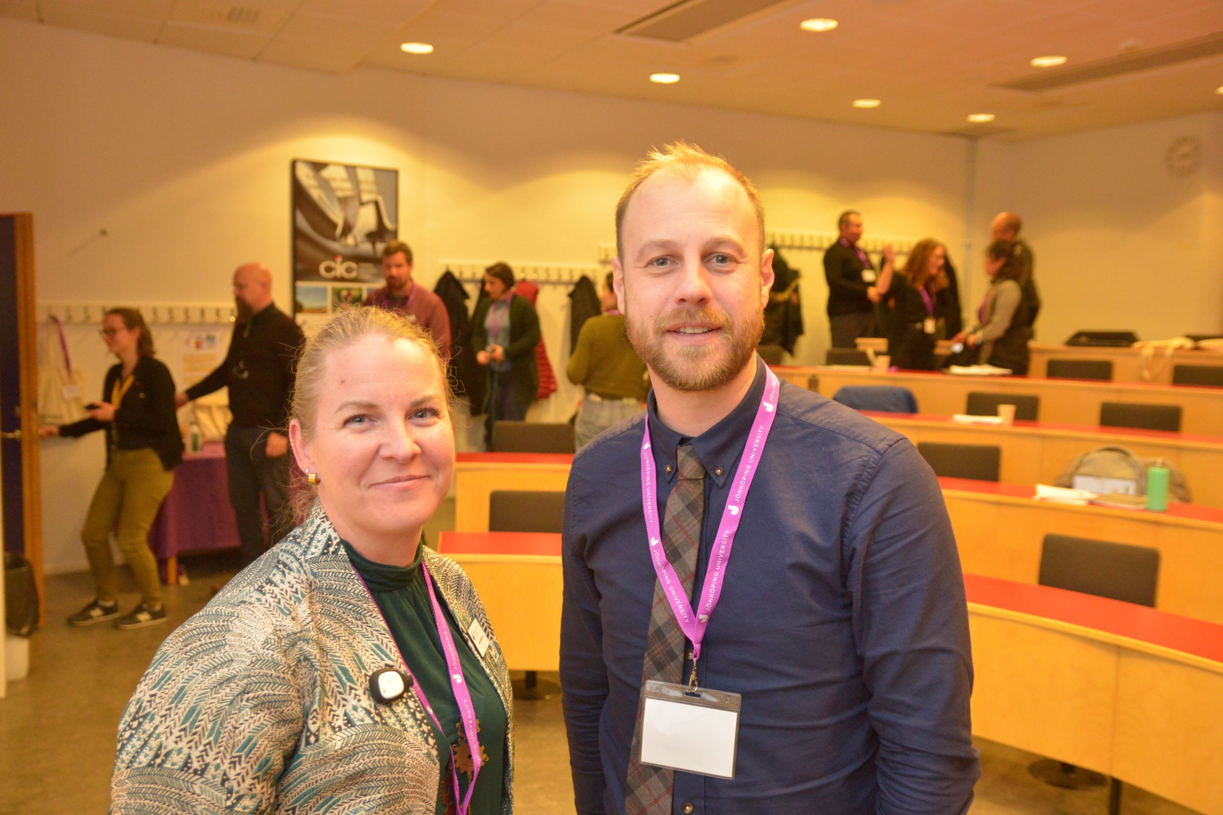 Jenny Bäckstrand och Peter Thorvald i forskarskolan.