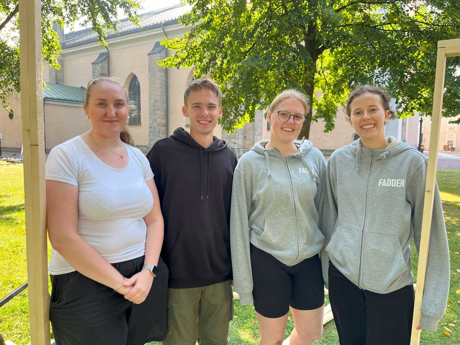 JTH students by Kristine church in Jönköping.