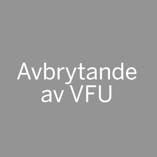 Avbrytande av VFU