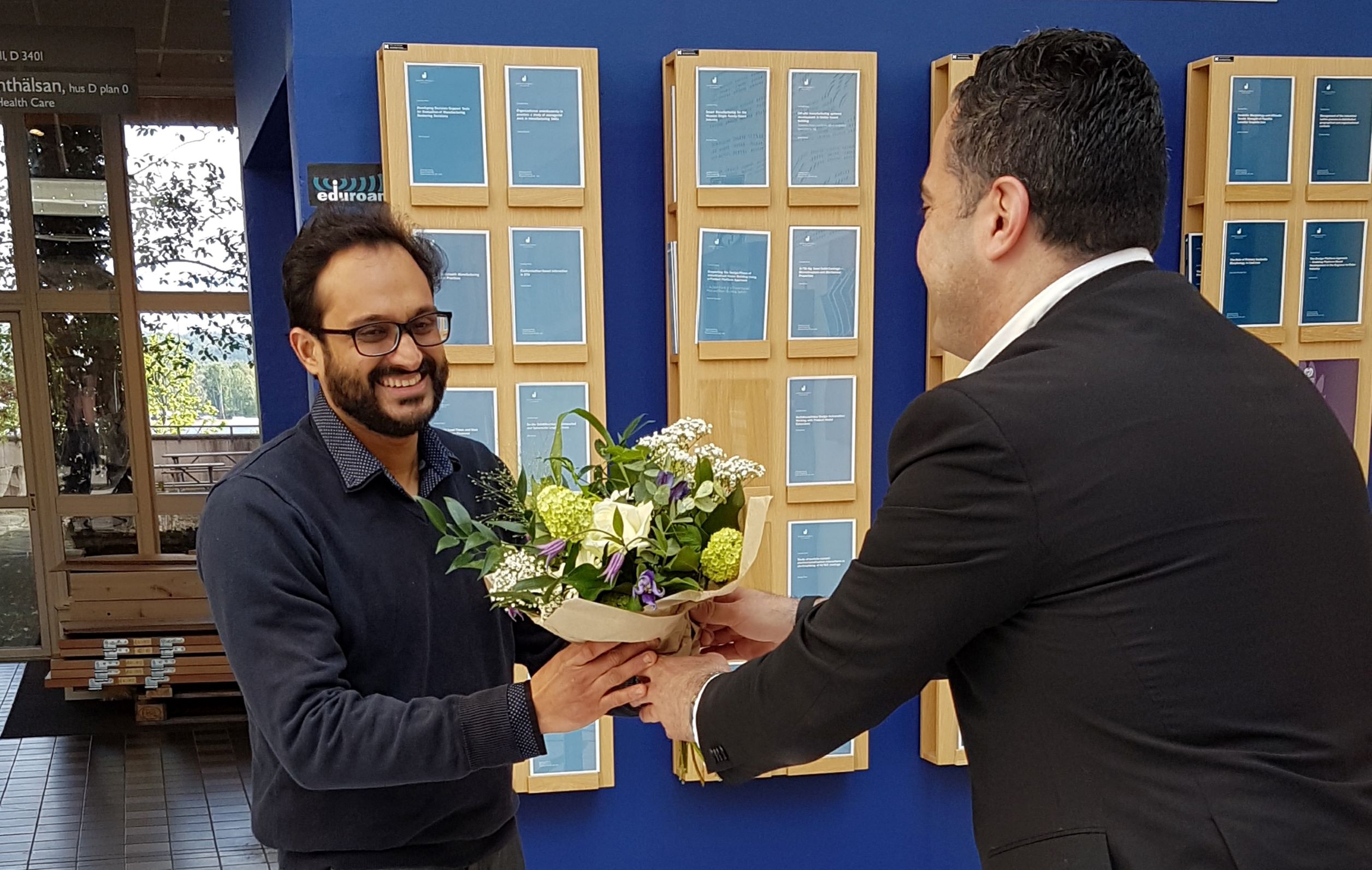 Shamnath Thajudeen and Salem Seifeddine, Associate Dean of Research at the School of Engineering.