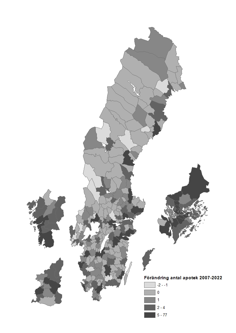 Förändring antal apotek