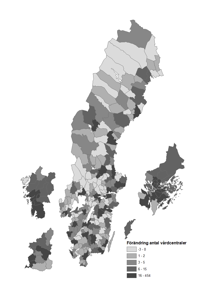 Antal vårdcentraler