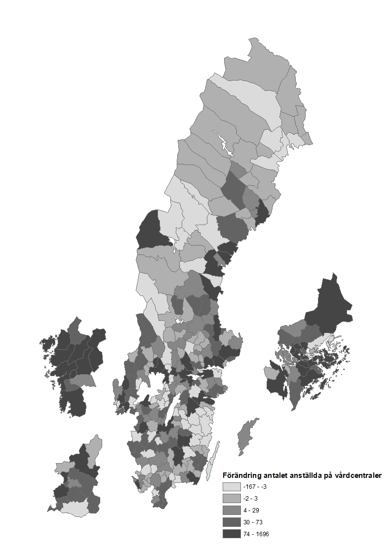 Antal anställda vårdcentraler