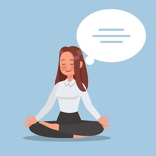 mindful business student illustration