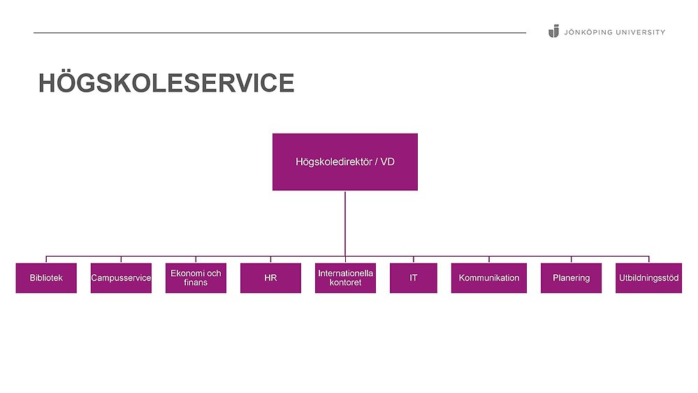 Organisationsskiss Högskoleservice